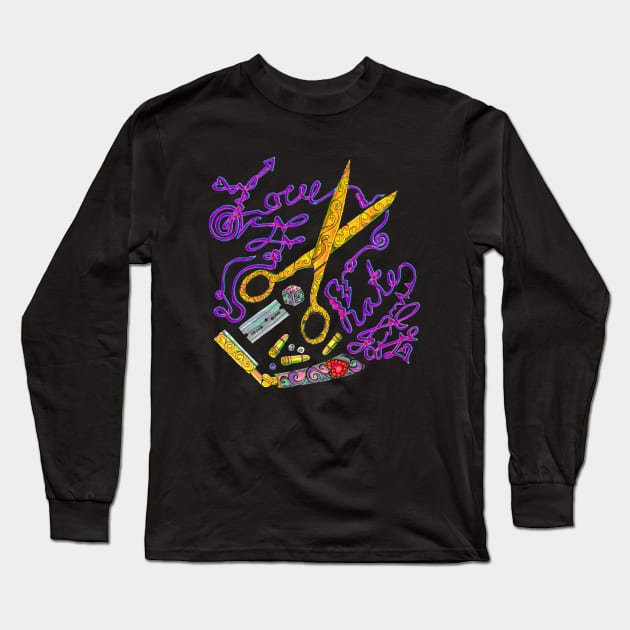 Love & Hate Long Sleeve T-Shirt by ogfx